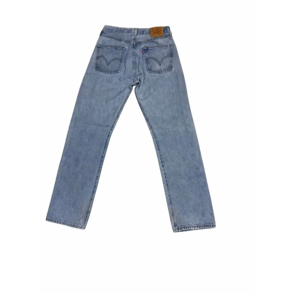 Vintage Levi’s 501 Jeans USA Made W32 L34 Button Fly 501-0134 Light Wash Denim S
